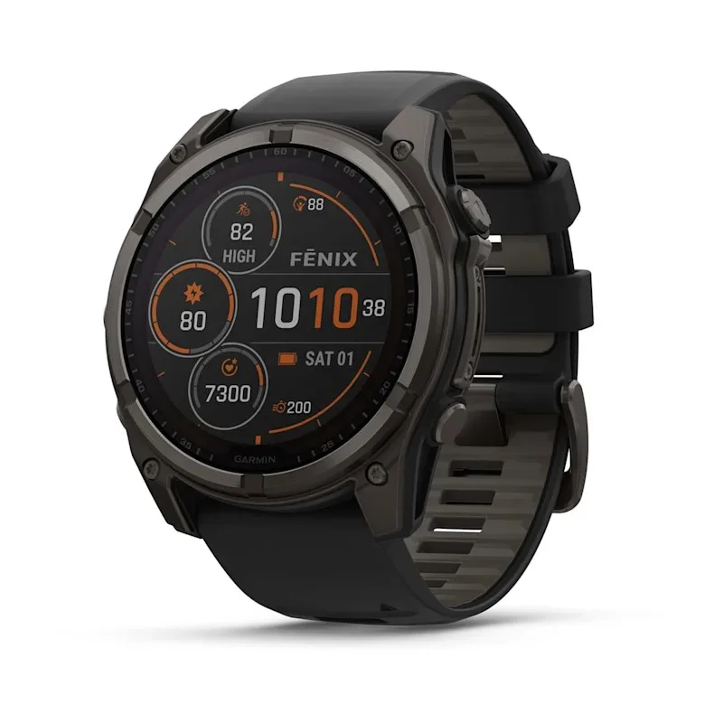 Zegarek Garmin Fenix 8 Solar Sapphire Titanium Carbon Grey DLC Black