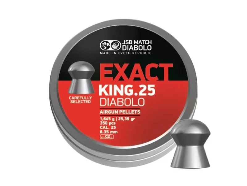 Zdjęcie produktu Śrut 6,35 mm Diabolo JSB Exact King 350 szt. półokrągły