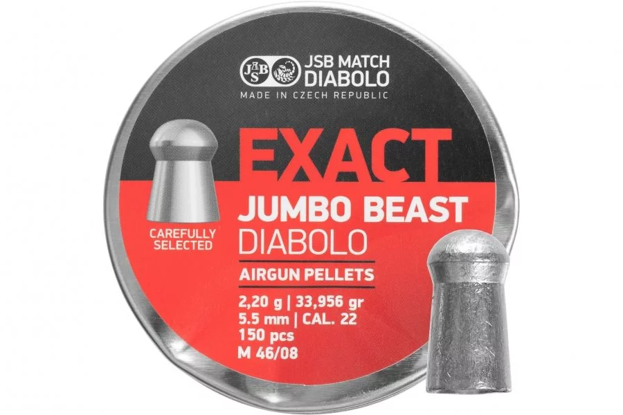 Zdjęcie produktu Śrut 5,52 mm Diabolo JSB Exact Jumbo Beast 150 szt. półokrągły
