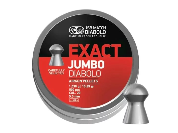 Zdjęcie produktu Śrut 5,50 mm Diabolo półokrągły JSB Exact Jumbo 500 szt.