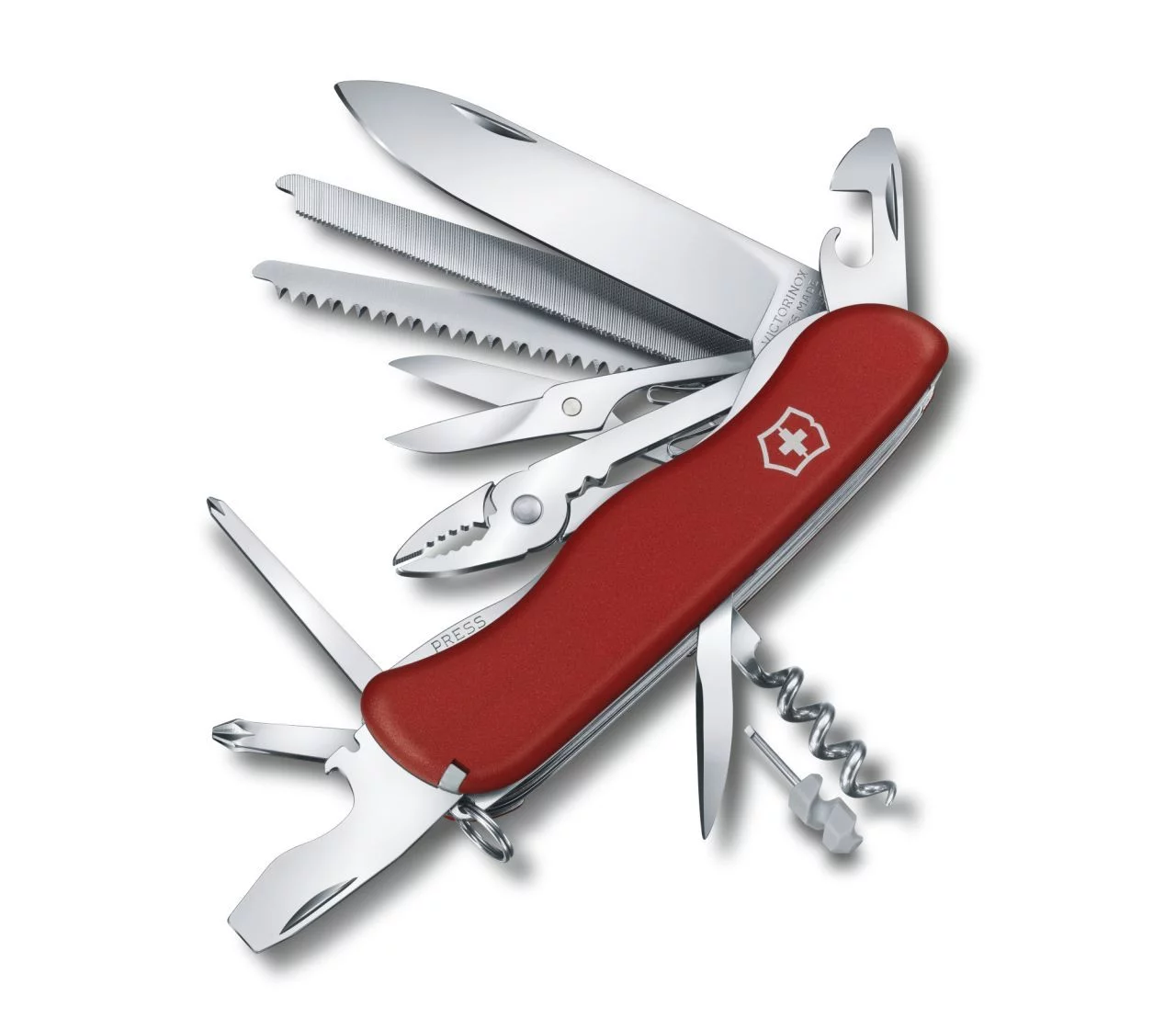 Zdjęcie produktu Scyzoryk Victorinox Workchamp, 21 funkcji, dł.111mm, czerwony (0.8564)