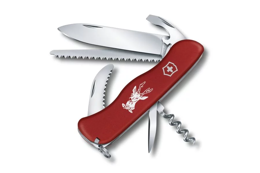Zdjęcie produktu Scyzoryk Victorinox Hunter 12 funkcji, dł.111 mm, czerwony (0.8573)