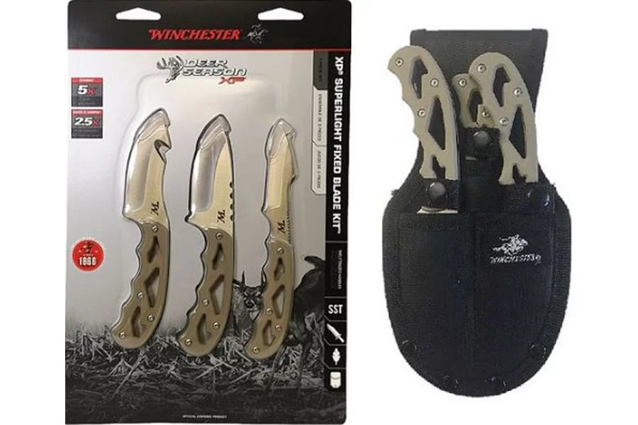 Zdjęcie produktu Zestaw 3 noży Winchester XP Deer Season z kaburą(31-003757)