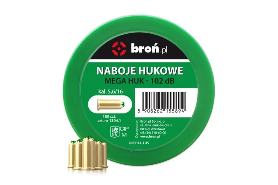 Zdjęcie produktu Naboje hukowe 5,6/16 MEGA HUK kal do 6mm 100 szt.do Stalker M906