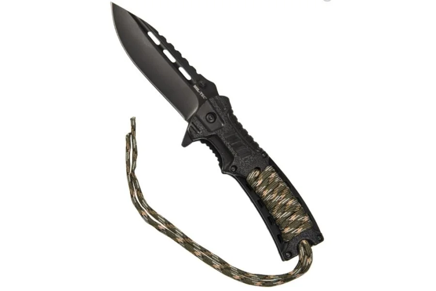 Nóż składany Mil-Tec Paracord z krzesiwem - Camo