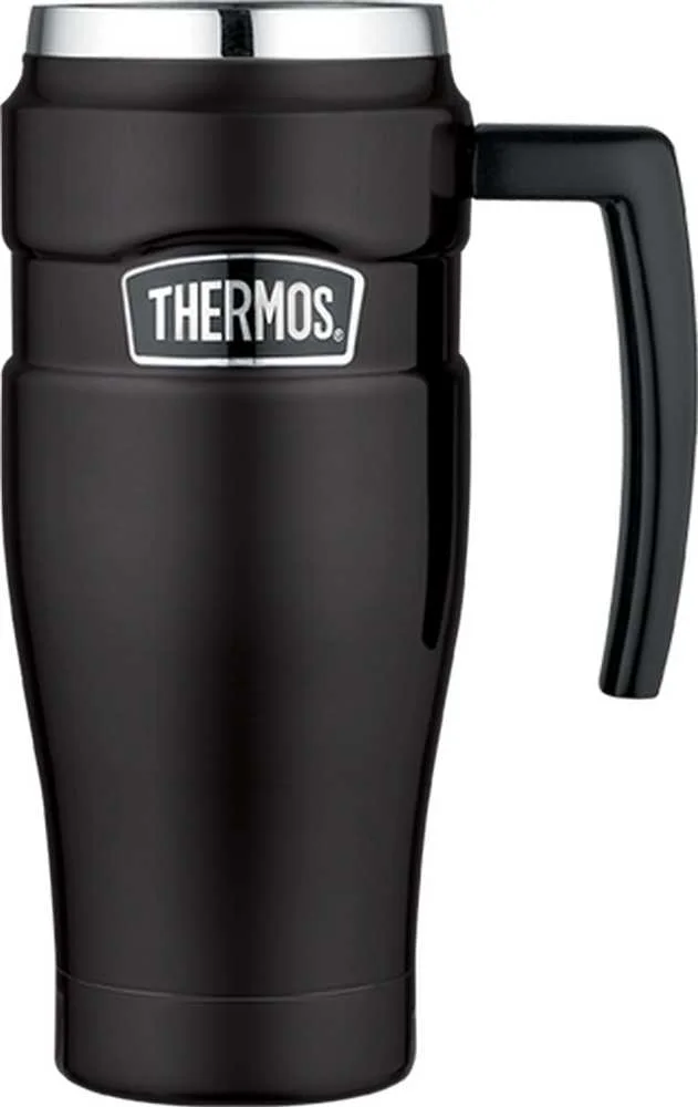 Termokubek wodoszczelny z uchwytem 470 ml THERMOS - czarny mat