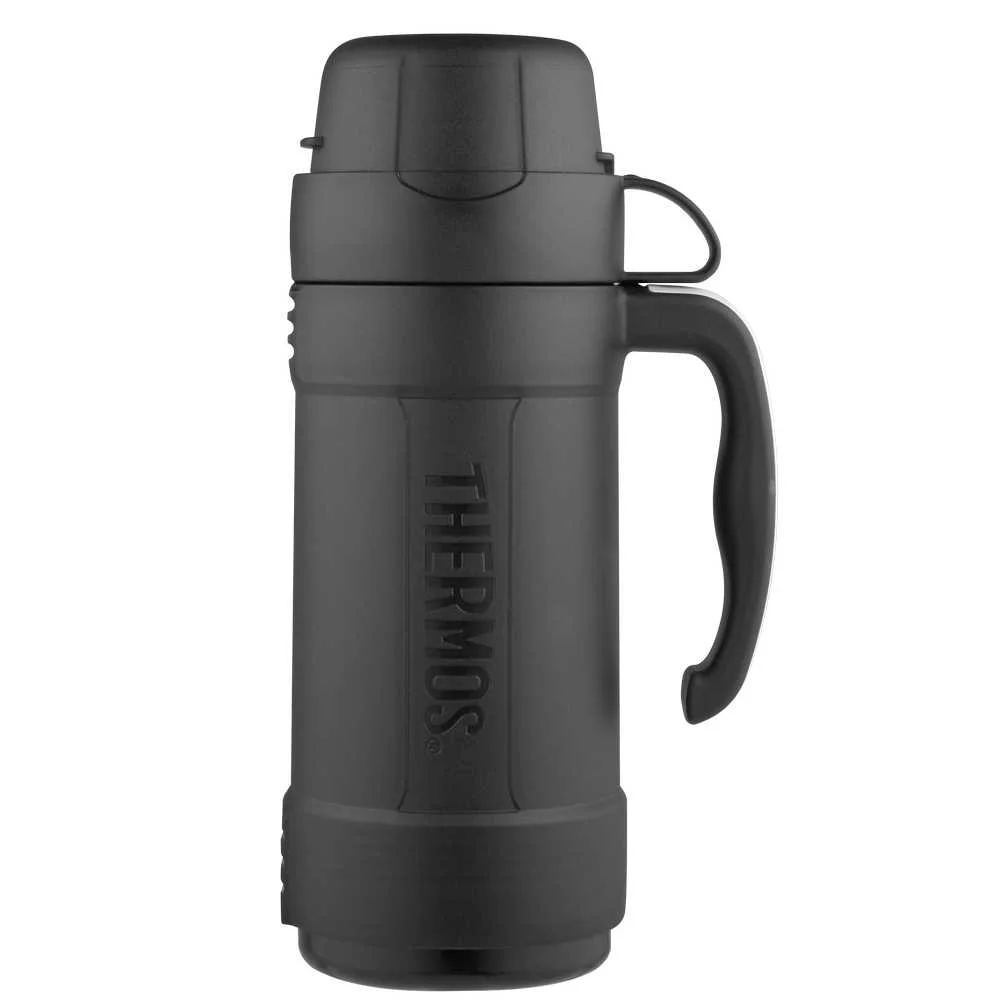 Termos szklany 750 ml z jednym kubkiem THERMOS - czarny