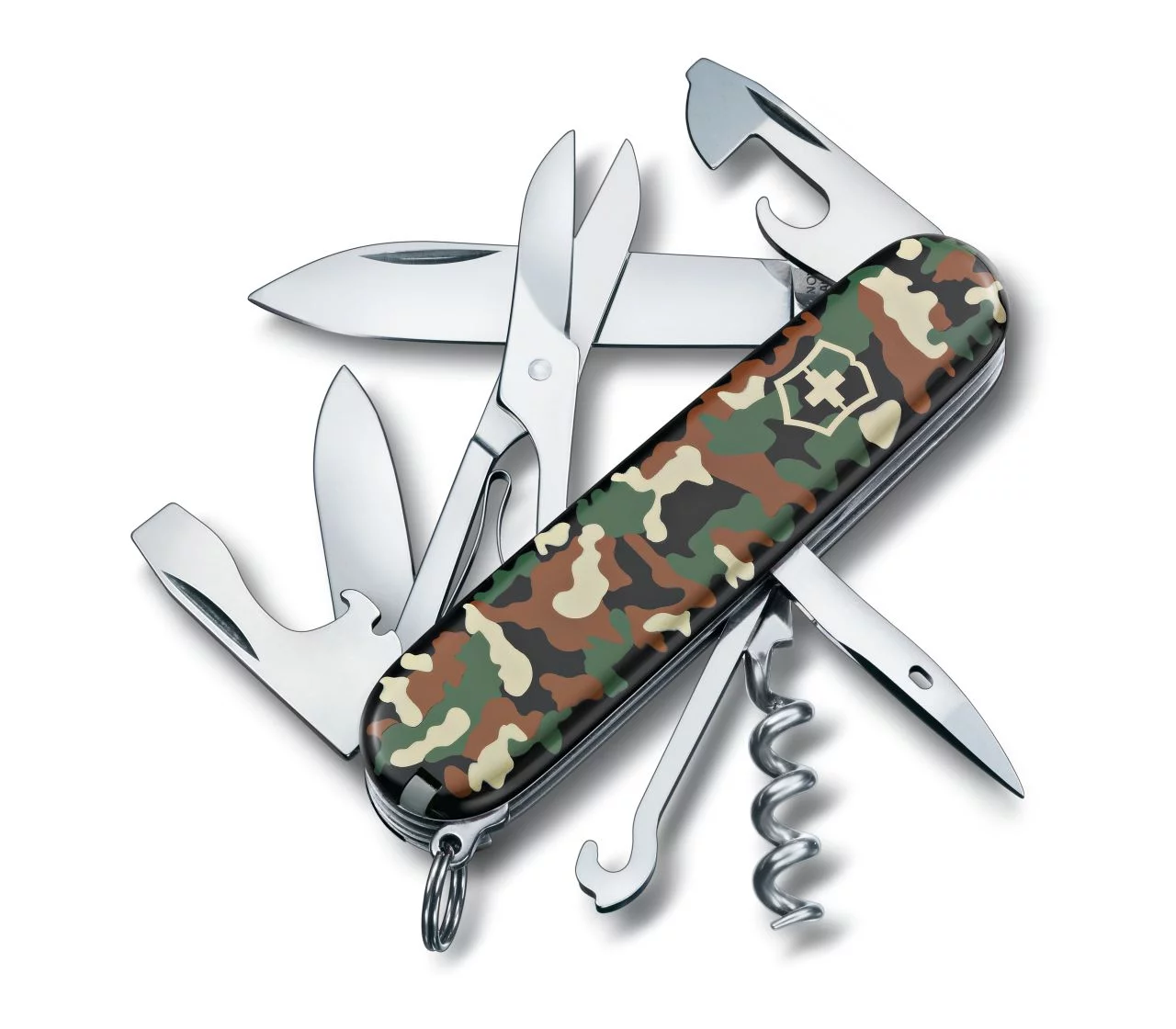Zdjęcie produktu Scyzoryk Victorinox Climber, 14 funkcji,  dł.91 mm, Camouflage (1.3703.94)