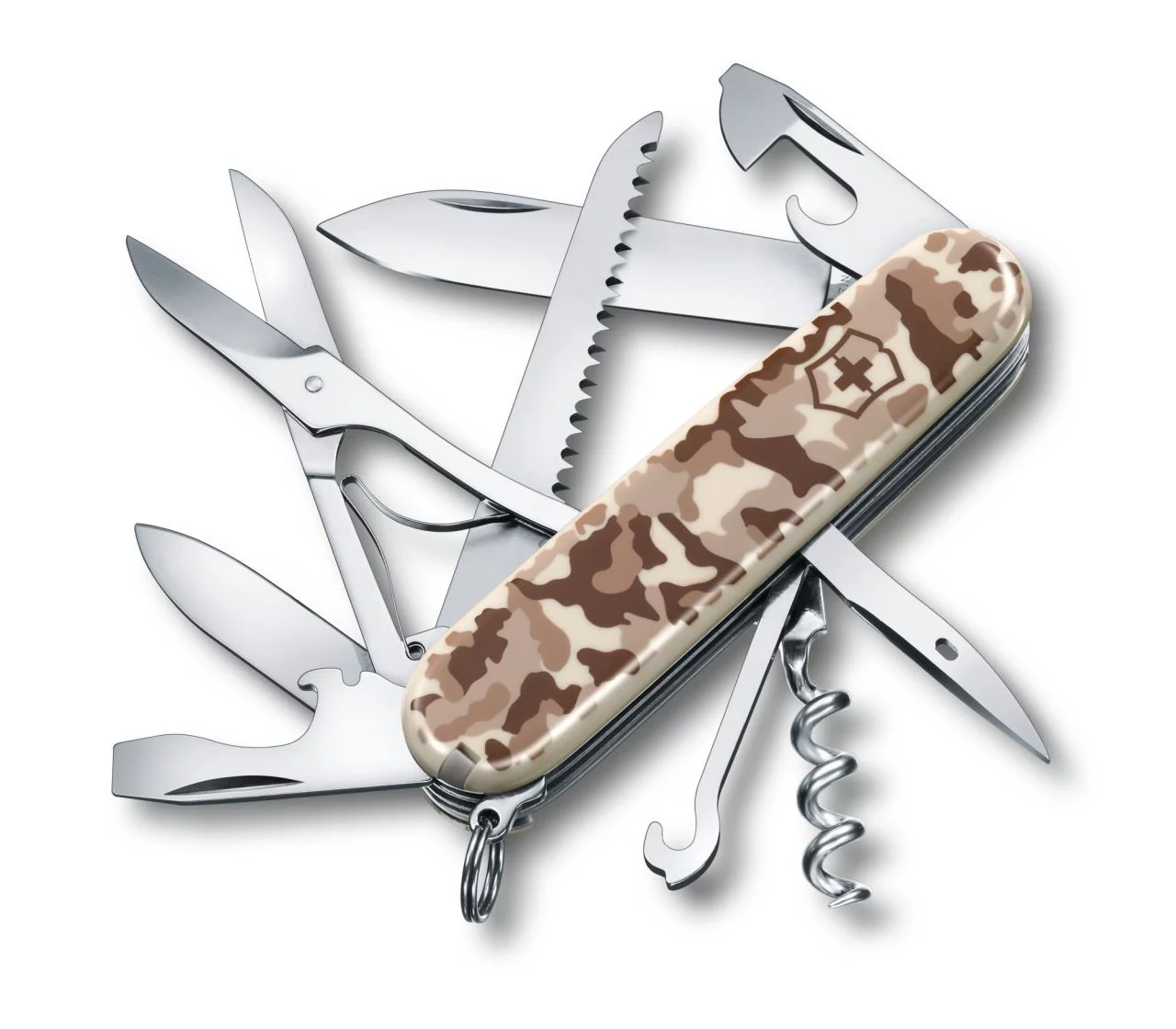 Zdjęcie produktu Scyzoryk Victorinox Huntsman, 15 funkcji, dł.91mm, Desert (1.3713.941)