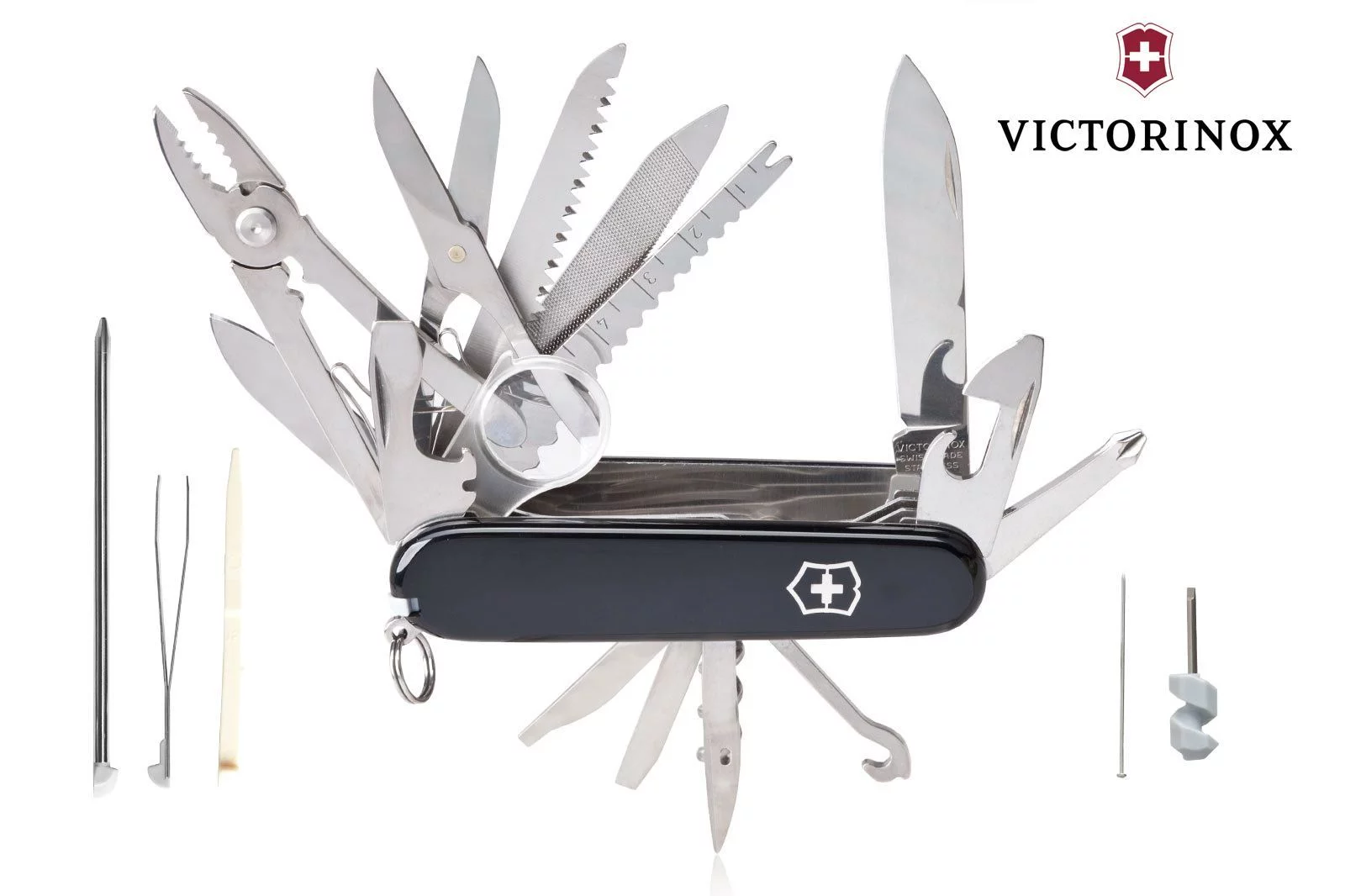 Zdjęcie produktu Scyzoryk Victorinox SwissChamp, 33 funkcji, dł.91mm, czarny (1.6795.3)