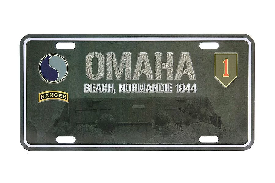 Zdjęcie produktu Tablica rejestracyjna OMAHA Beach Normandii 1944