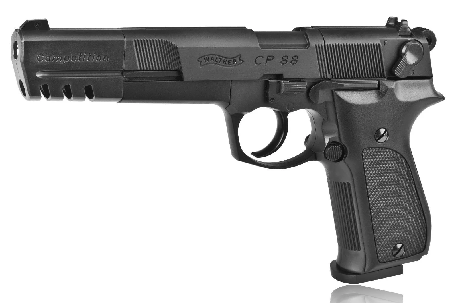 Zdjęcie produktu Pistolet wiatrówka WALTHER CP88 8-strzał. CO2 4,5 mm Diabolo Kompensator (416.00.05)