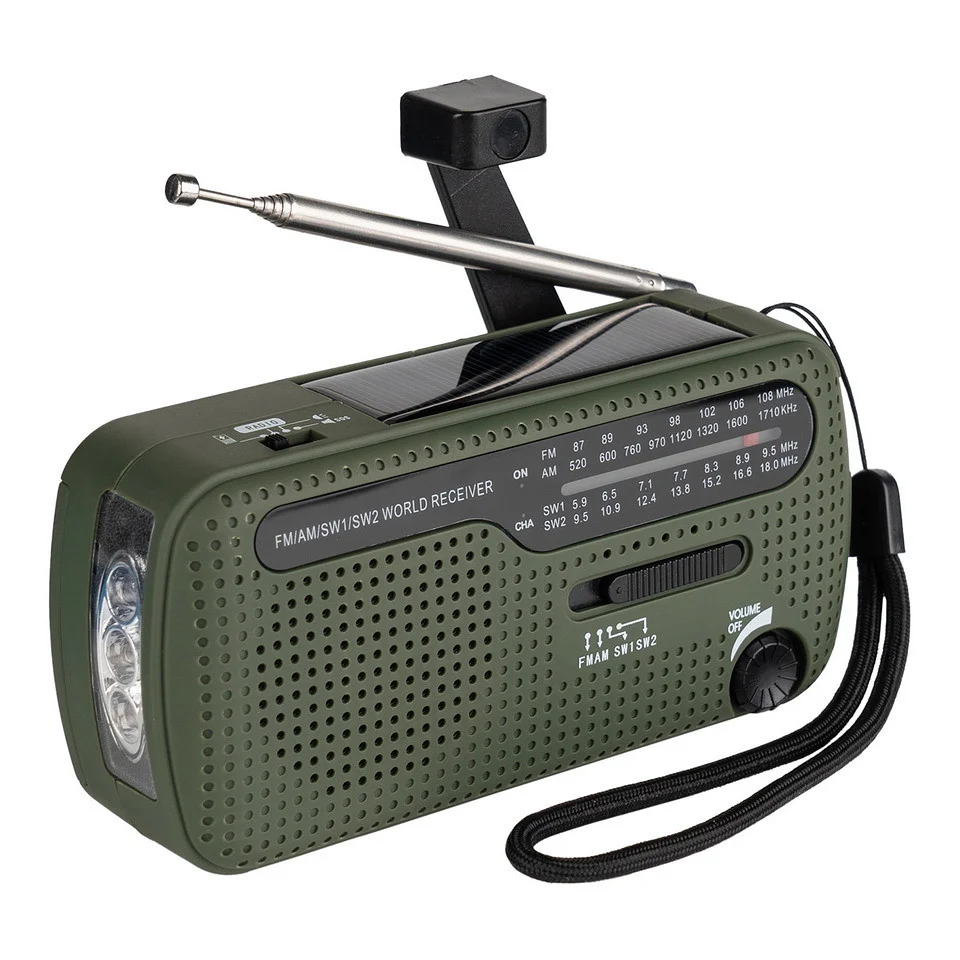 Radio awaryjne Fosco Outdoormen 4-kanałowe Edition - Solar - Dynamo
