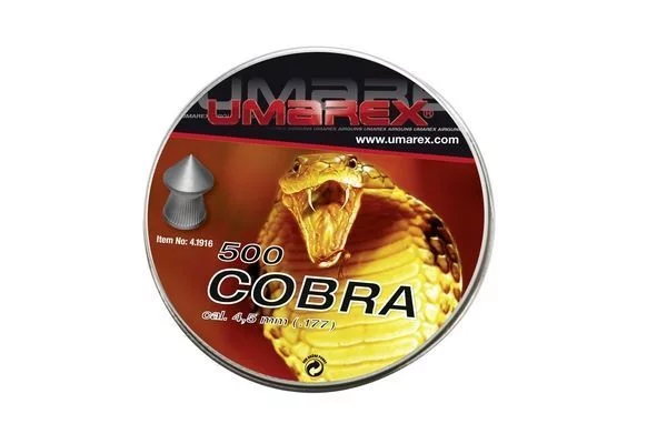 Zdjęcie produktu Śrut 4,5 mm Diabolo UMAREX Cobra szpic molet. 500 szt.(4.1916.1)
