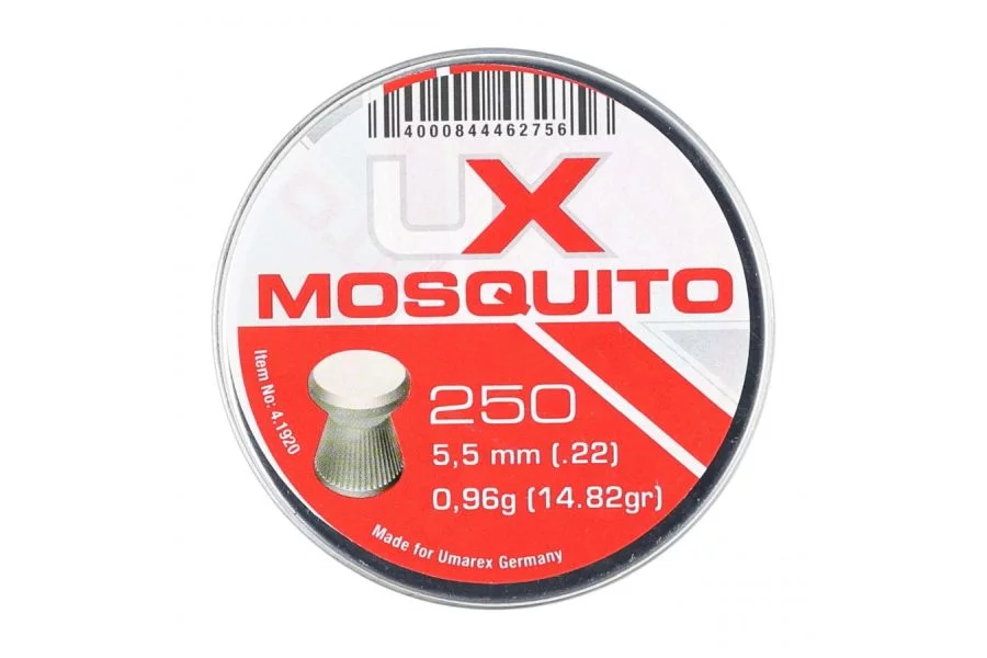 Zdjęcie produktu Śrut 5,5 mm Diabolo UMAREX Mosquito płaski 250szt (4.1920.1)