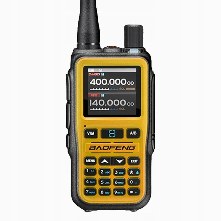 Radiotelefon krótkofalówka Baofeng UV-5R EU MINI USB-C VHF UHF Pomarańcz.