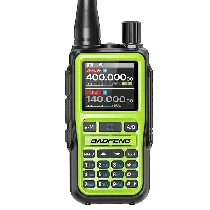 Radiotelefon krótkofalówka Baofeng UV-5R EU MINI USB-C VHF UHF Zielona