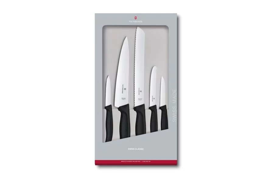 Zdjęcie produktu Zestaw noży Victorinox Swiss Classic - 5 noży, czarne