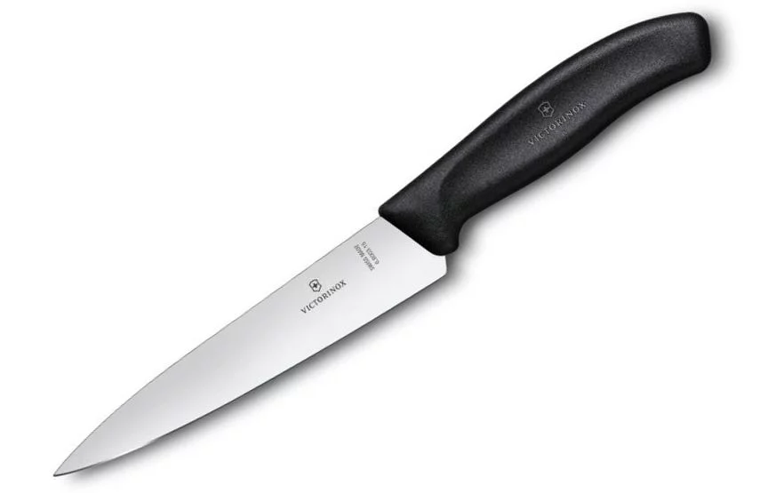 Zdjęcie produktu Nóż kuchenny Victorinox Szerokie ostrze 15cm czarny (6.8003.15B)