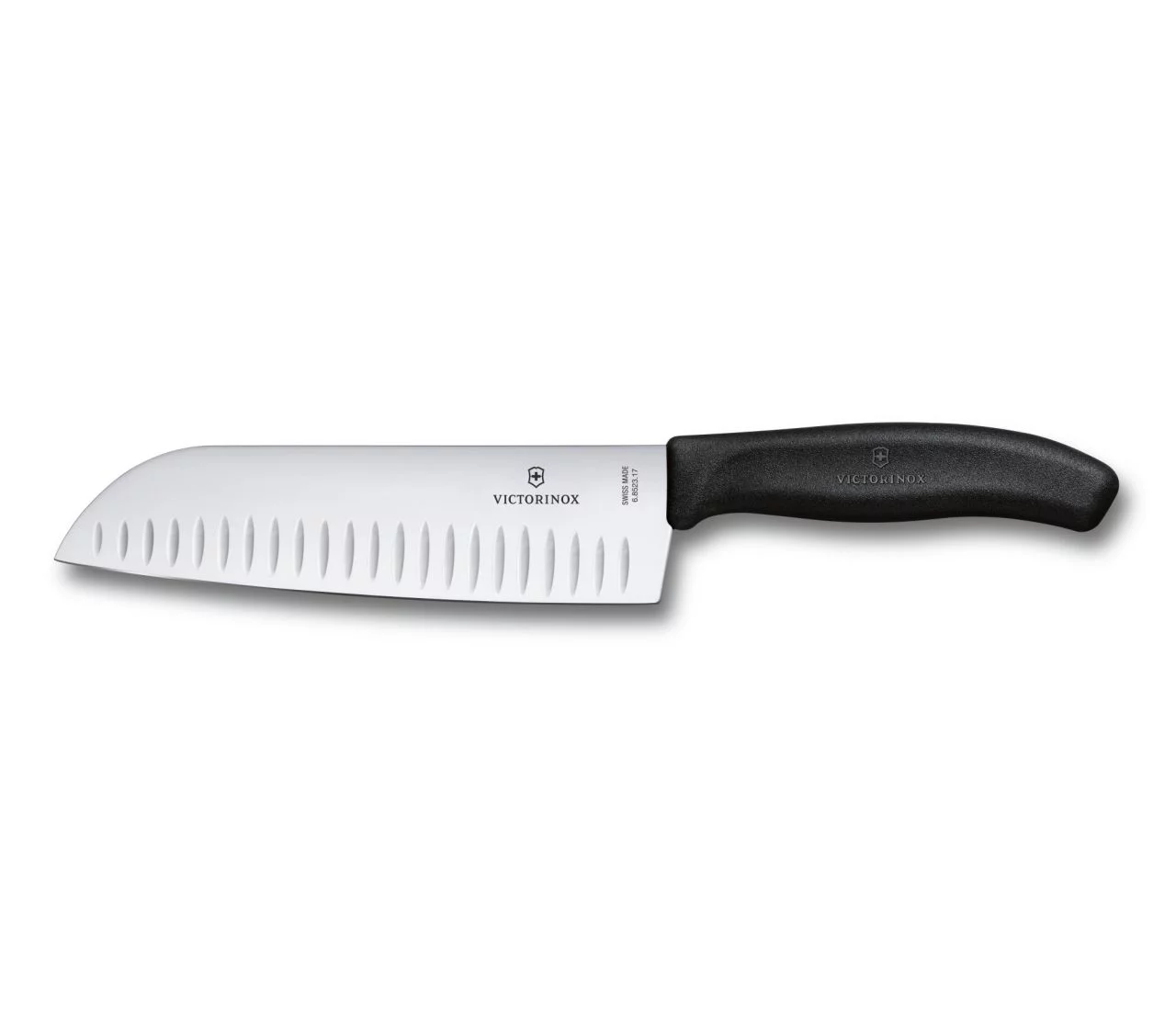 Zdjęcie produktu Nóż Santoku SwissClassic z ryflowanym ostrzem (6.8523.17B)