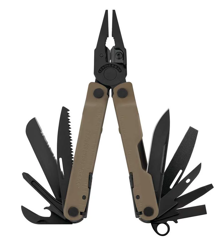 Zdjęcie produktu Multitool Leatherman Rebar Coyote-Tan - 17 narzędzi + etui czarne (832406)