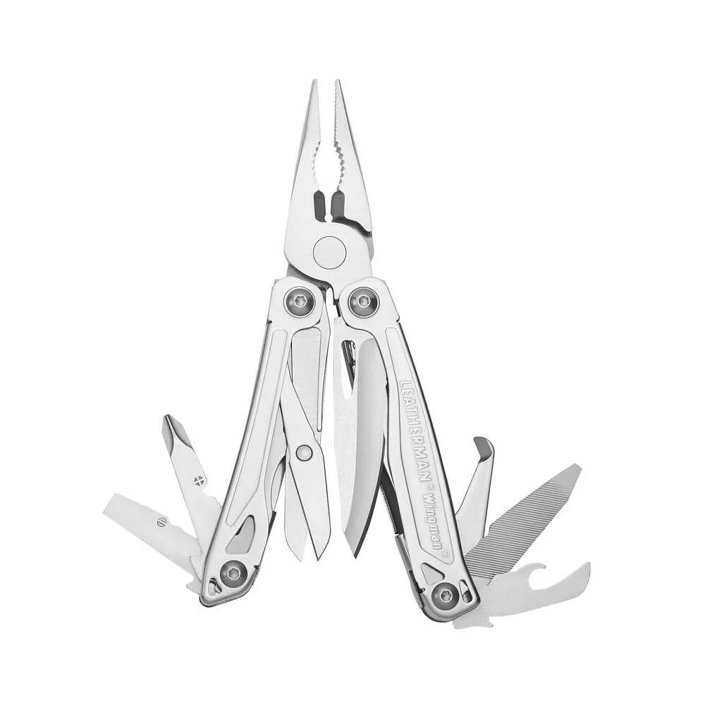 Multitool Leatherman WINGMAN Stainless - 14 narzędzi + etui czarne (832523)