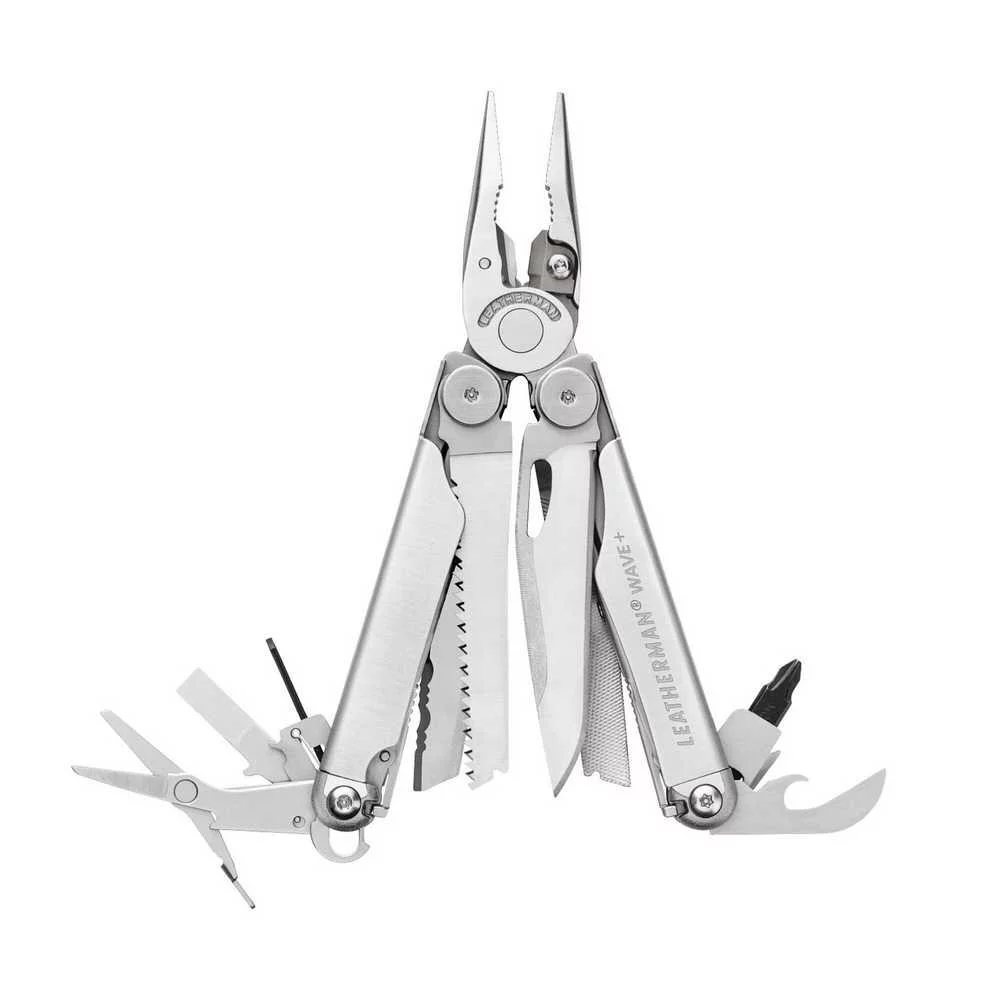 Multitool Leatherman WAVE Plus Stainless - 18 narzędzi + etui czarne (832524)