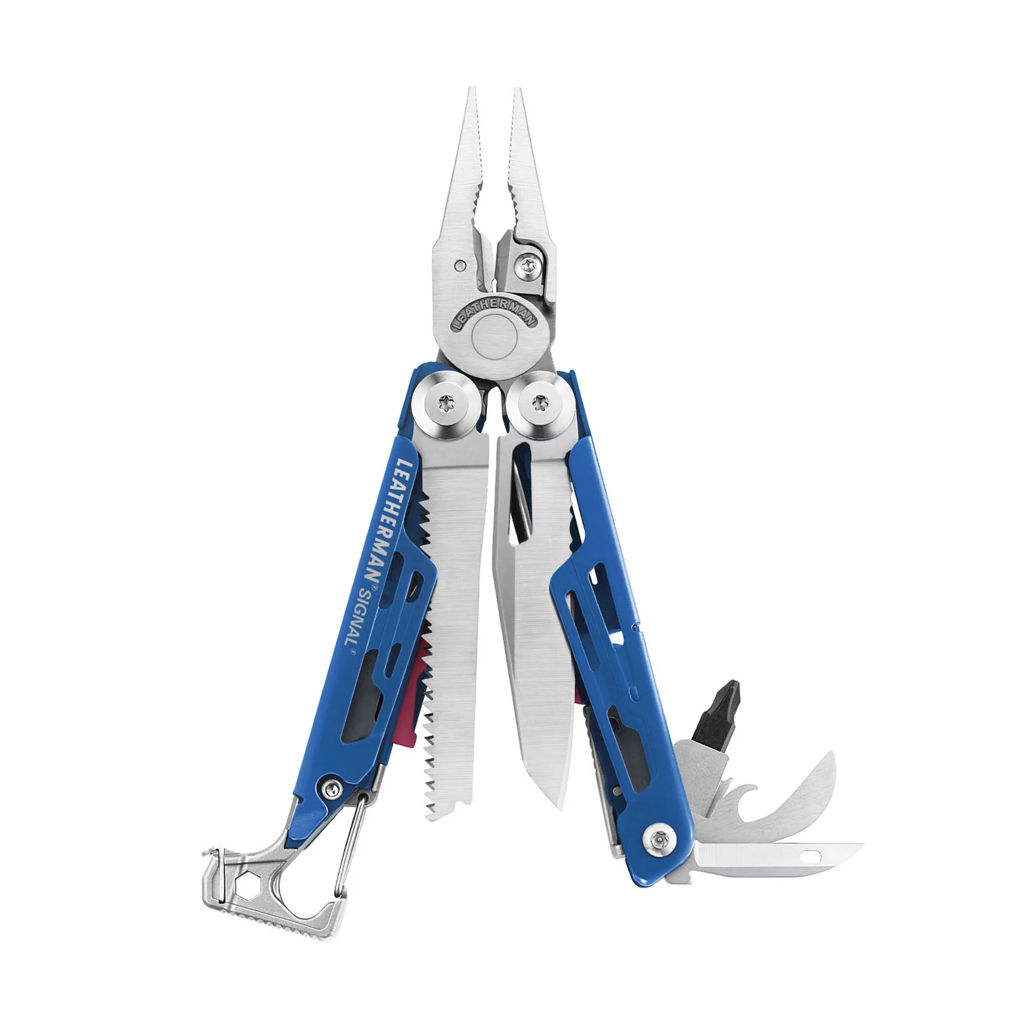 Multitool Leatherman SIGNAL Cobalt niebieski - Stainless - 19 narzędzi + etui czarne (832741)