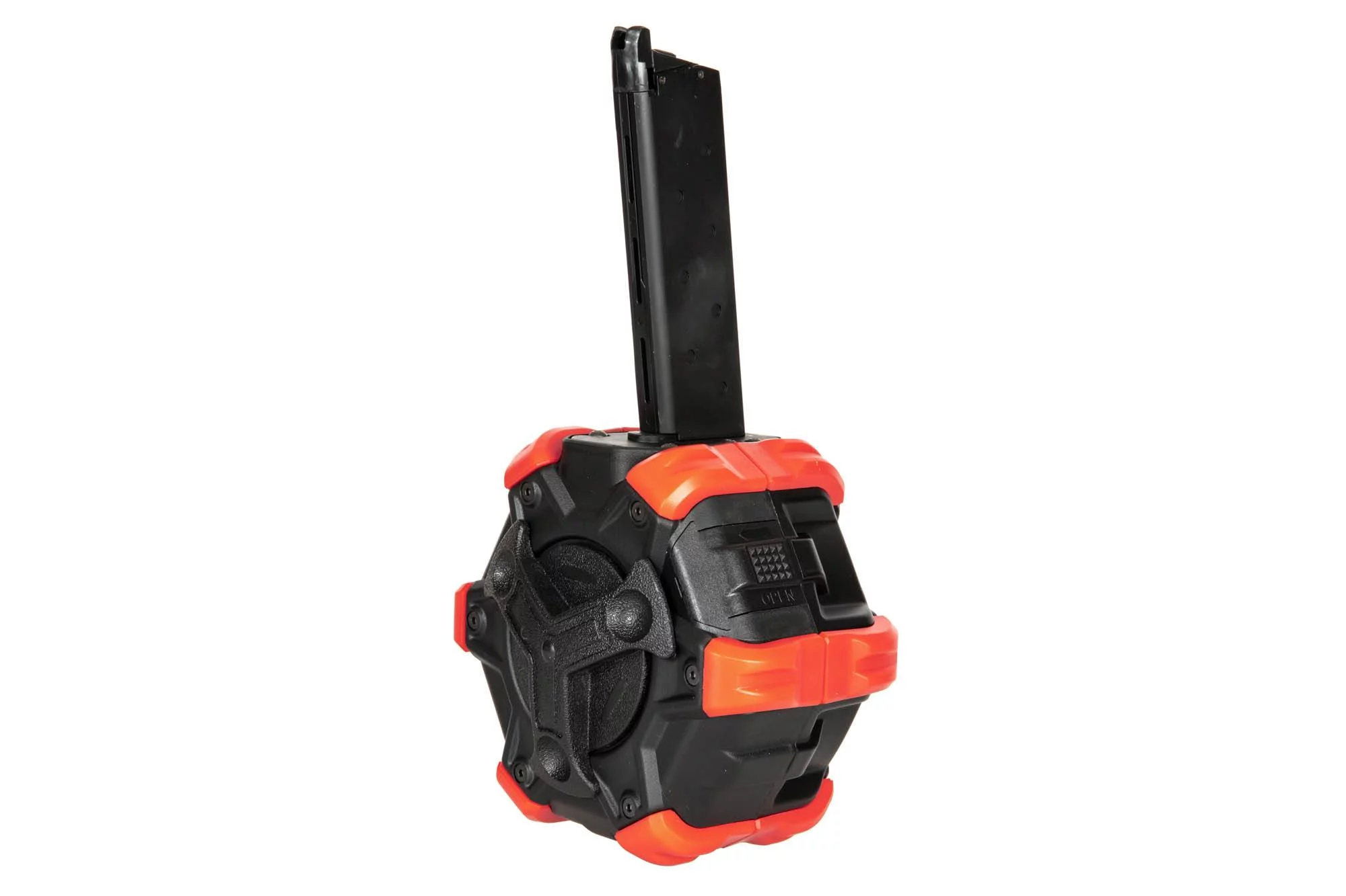 Zdjęcie produktu Bębnowy magazynek gazowy 350 kulek  do replik 1911 (DBY-05-030103)