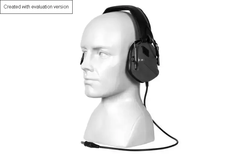 Zestaw słuchawkowy ERM - czarny (SPE-31-036201)