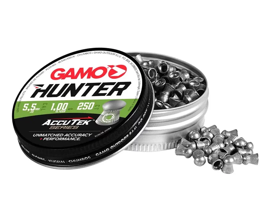 Zdjęcie produktu Śrut 5,5 mm Diabolo Gamo AccuTek Hunter grzybek 250 szt. (6320825-AK)