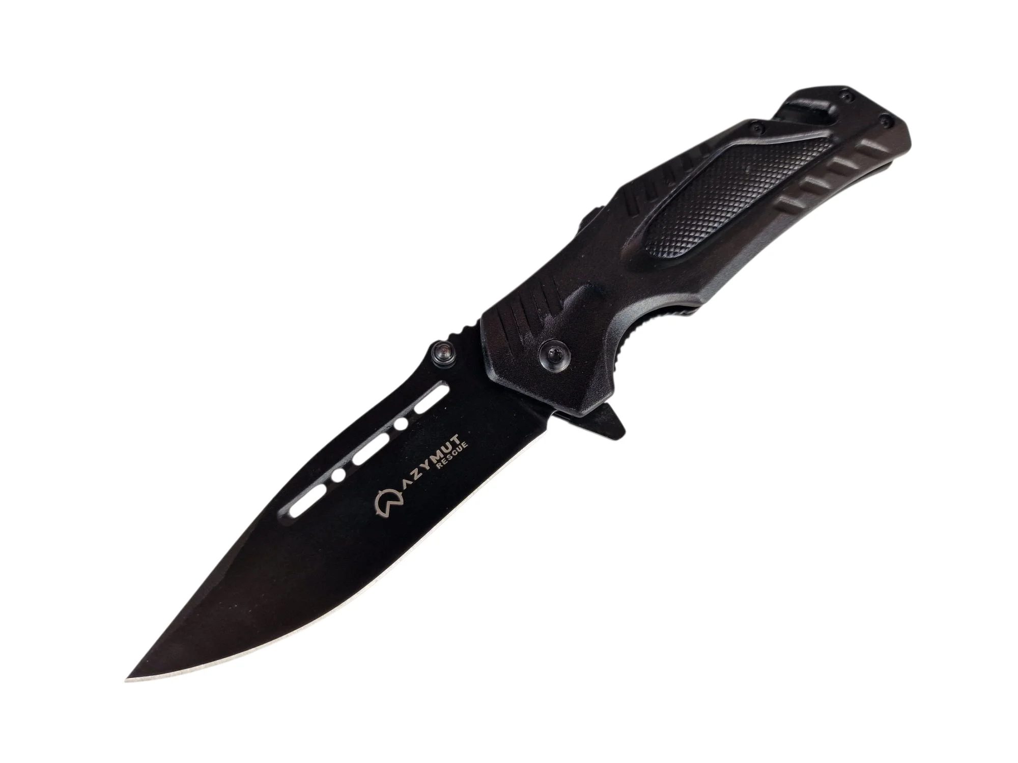 Zdjęcie produktu Nóż ratowniczy AZYMUT Rescue +przecinak pasów +zbijak szyb +pokrowiec (H-K2010878)
