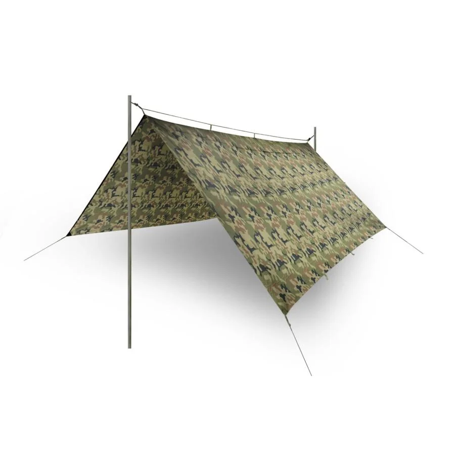 Płachta biwakowa Helikon SUPERTARP - Polyester Ripstop - PL Woodland (PO-STP-PO-04)