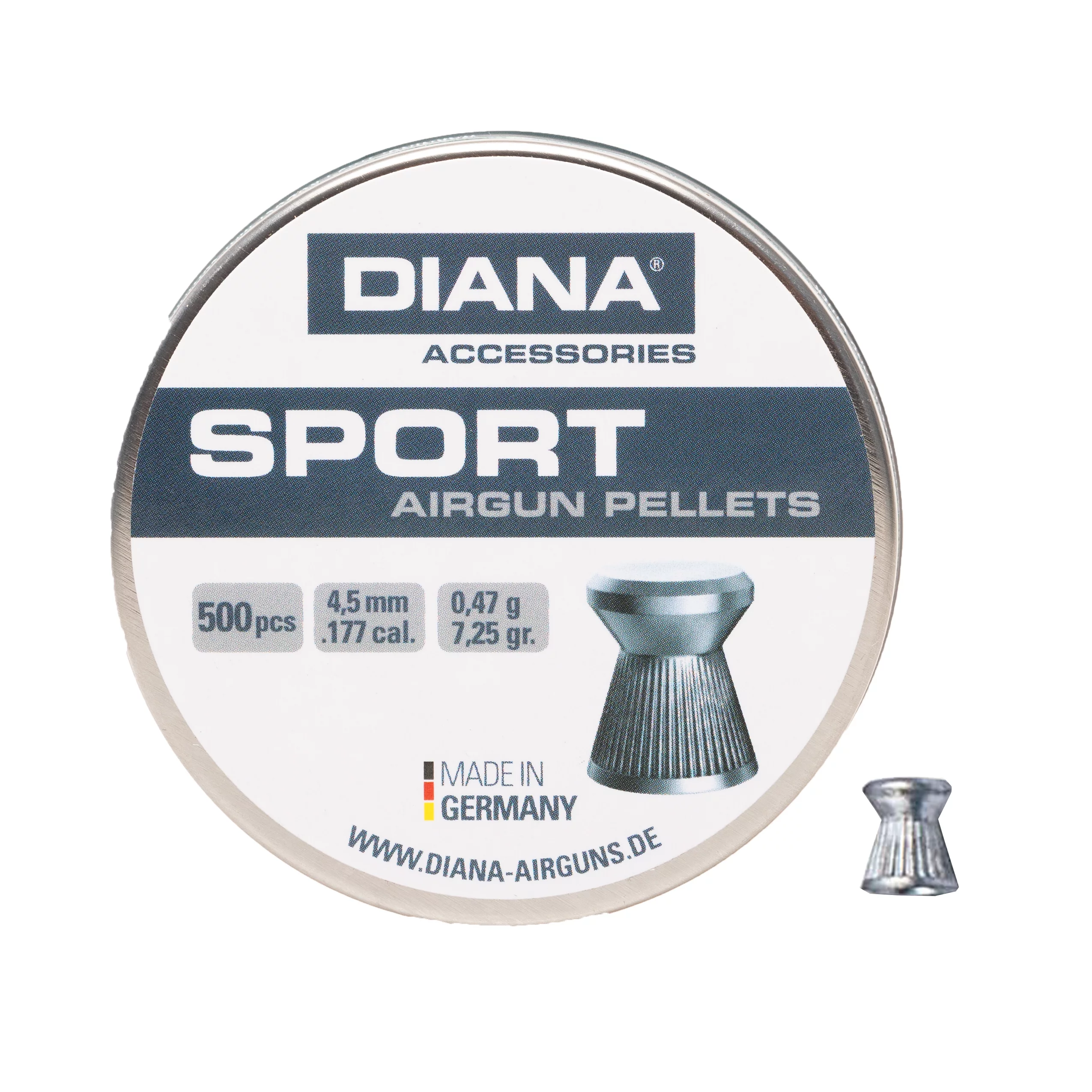 Śrut 4,5 mm Diabolo Diana Sport 500 szt. płaski (44400005)