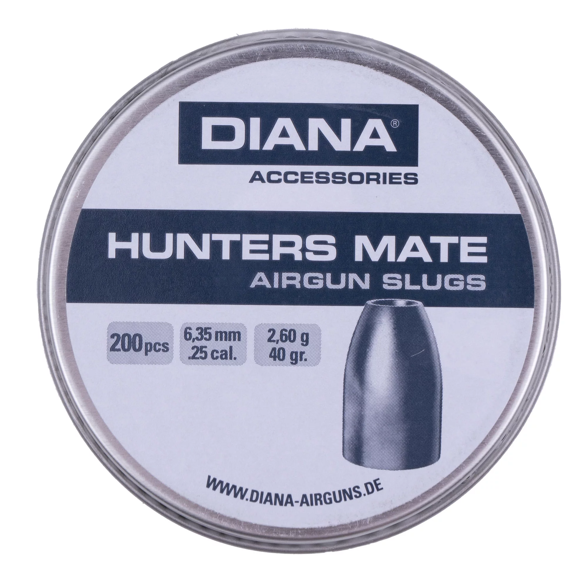 Śrut 6,35 mm Diabolo DIANA Hunters Mate Slug 200 szt. z owtorem (44404002)