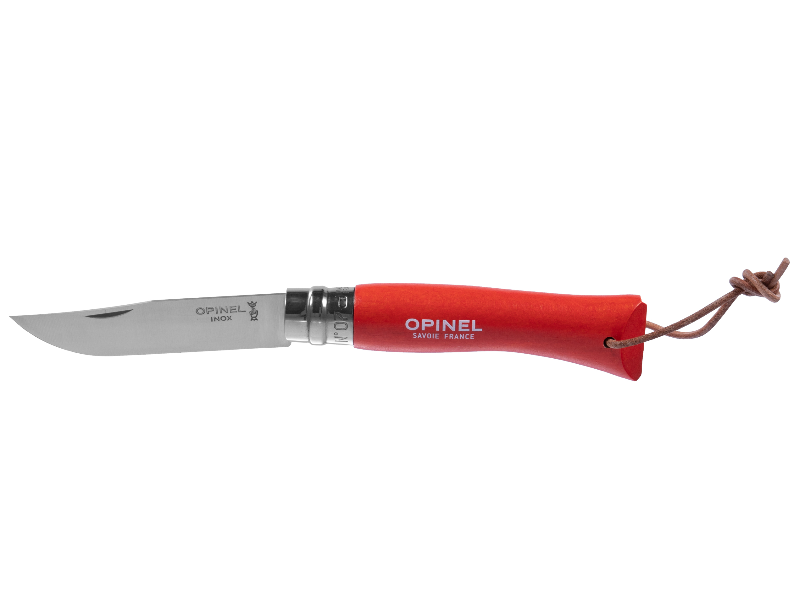 Zdjęcie produktu Nóż Opinel Colorama 07 inox grab pomarańczowy z rzemieniem (002208)