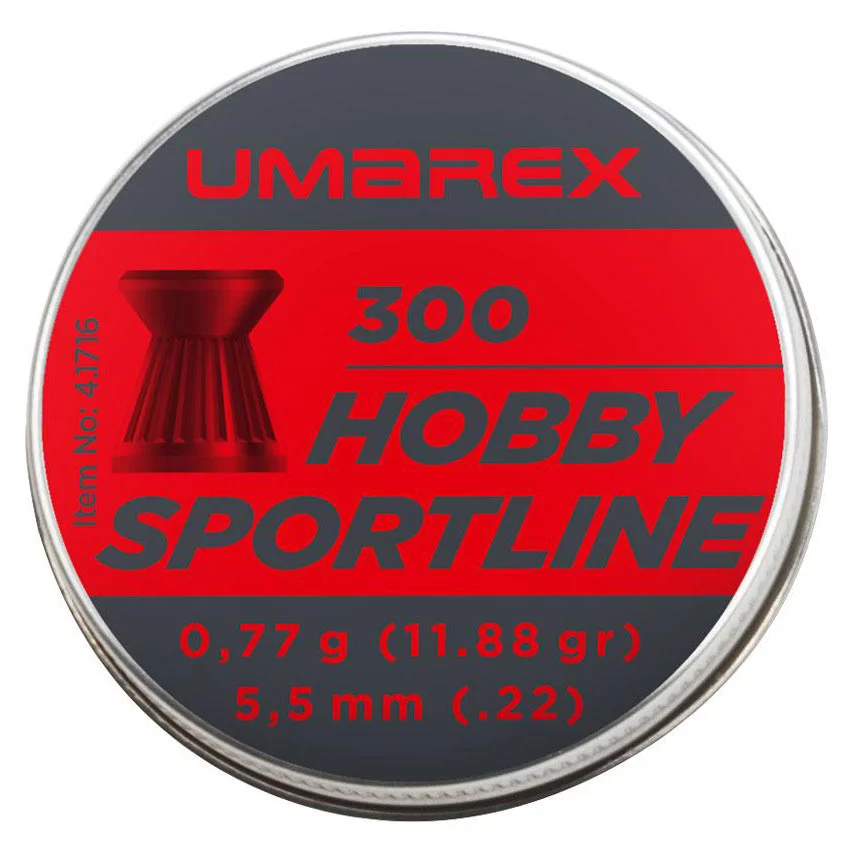 Zdjęcie produktu Śrut 5,5 mm diabolo Umarex Hobby Sportline płaski 300 szt. (4.1716)