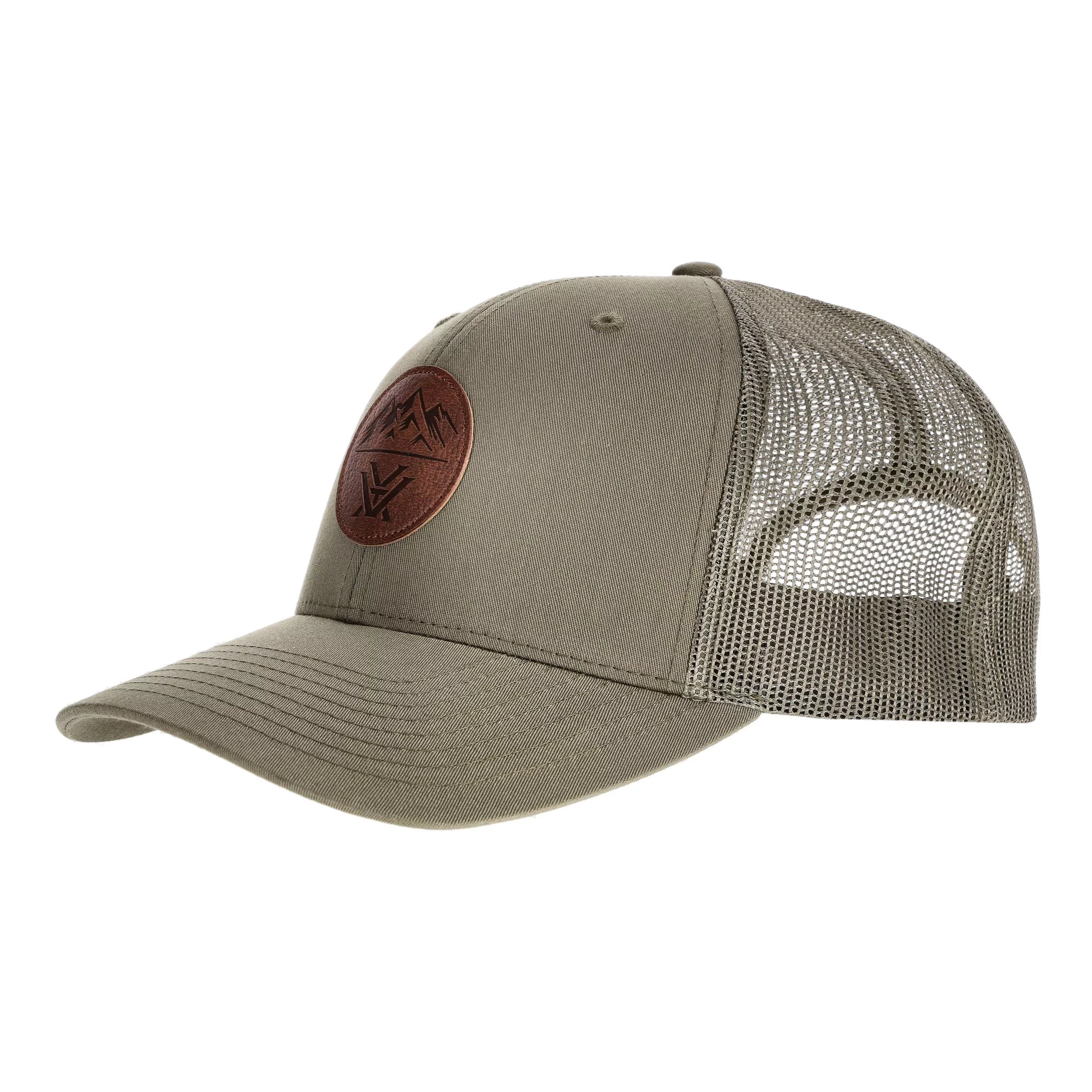 Zdjęcie produktu Czapka z daszkiem męska Vortex Three Peaks Leather oliwkowa (186-564)