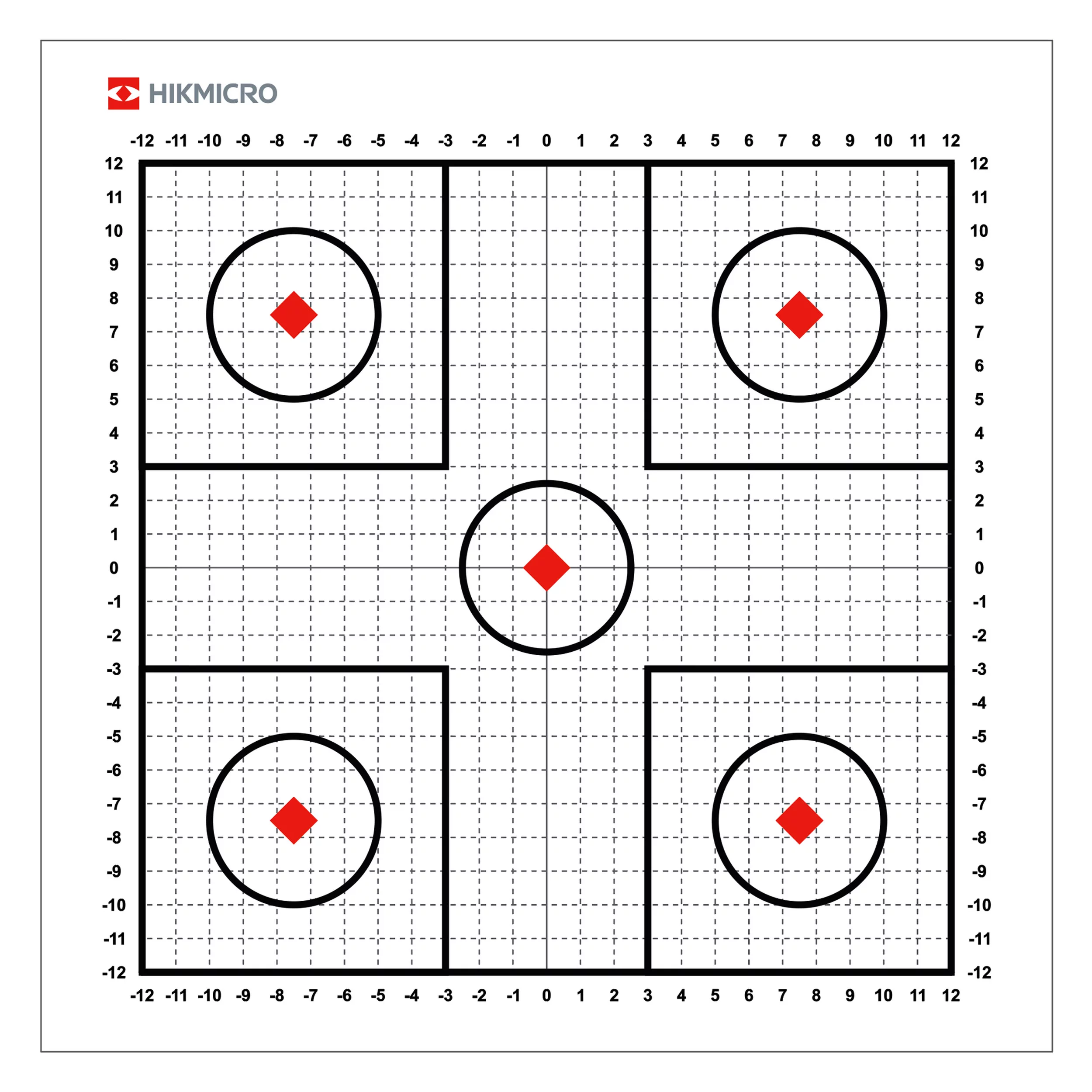 Naklejka termiczna tarcza do przystrzeliwania termowizji HIKMICRO by HIKVISION 30x30 cm 10 szt. (548-177)