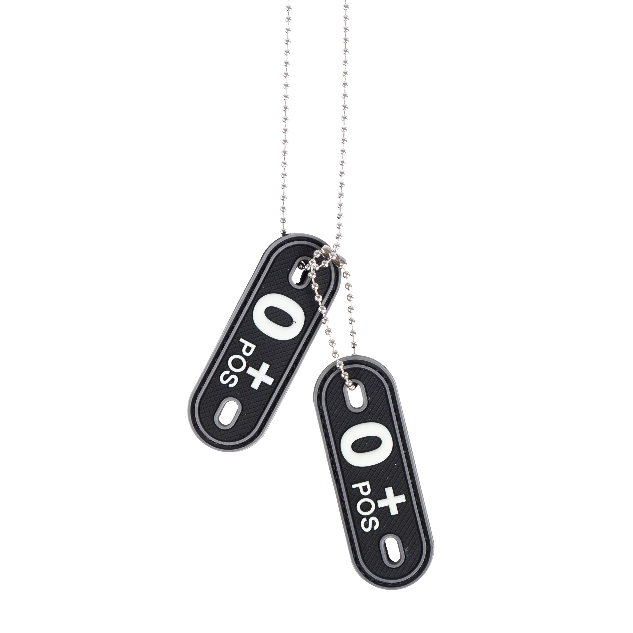 Zdjęcie produktu Nieśmiertelniki z grupą krwi z łańcuszkiem 0+ (461261)