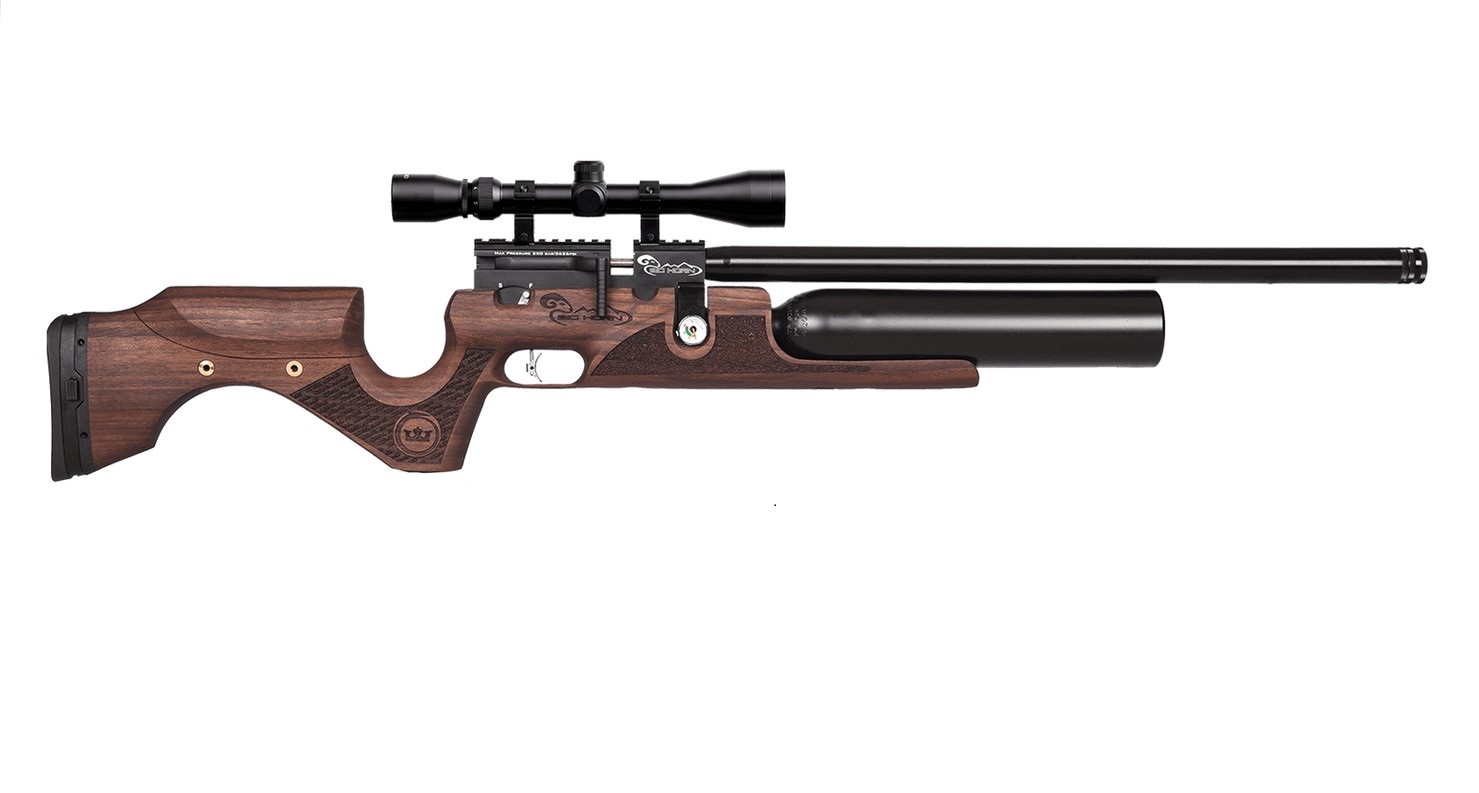Zdjęcie produktu Karabinek wiatrówka KRAL BigHorn PCP Puncher w drewnie 4,5 mm ekp<17J (KPBH45)