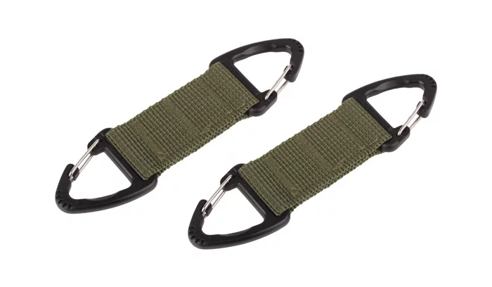 Trok z dwoma karabinkami - 2 szt. - Zielony - 101 Inc.