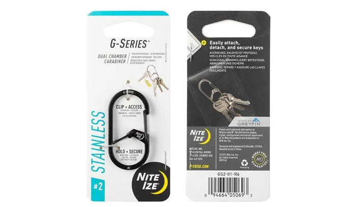 Karabińczyk Nite Ize G-Series Dual Chamber Carabiner #2 - Czarny - GS2-01-R6