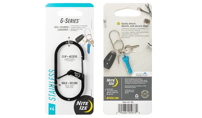 Karabińczyk Nite Ize G-Series Dual Chamber Carabiner #4 - Czarny - GS4-01-R6 
