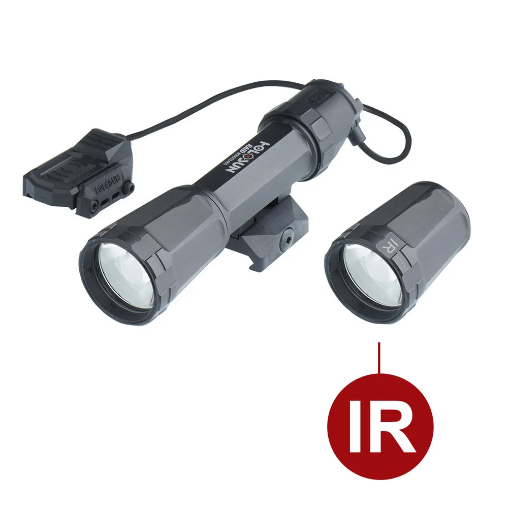 Latarka na broń HOLOSUN Night RAIDer - RAID IR - Picatinny/M-LOK - IPX8 - Czarna - z głowicą LED IR