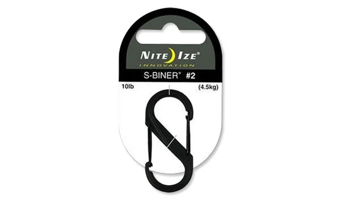 Karabińczyk Nite Ize S-Biner #2 Plastic Black Gate - Czarny - SBP2-03-01BG 