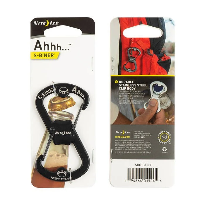 S-Biner Ahhh Bottle Opener - Czarny - SBO-03-01 - Nite Ize