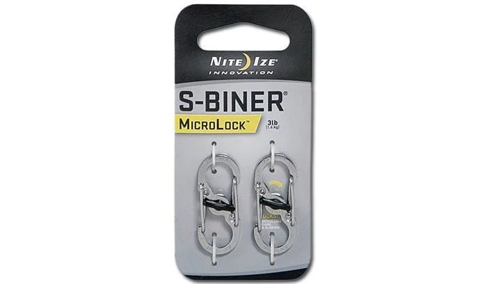 Karabińczyk Nite Ize S-Biner MicroLock - Stalowy - 2Pack - LSBM-11-2R3 