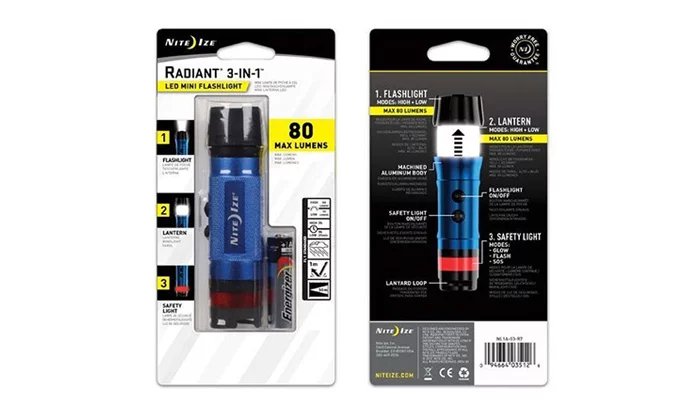 Latarka Nite Ize Radiant 3-in-1 LED Mini - Niebieski - NL1A-03-R7 