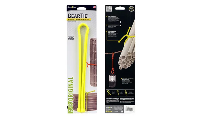 Uchwyt do wiązania Nite Ize Gear Tie 24'' - 2 szt. - Neon Yellow - GT24-2PK-33